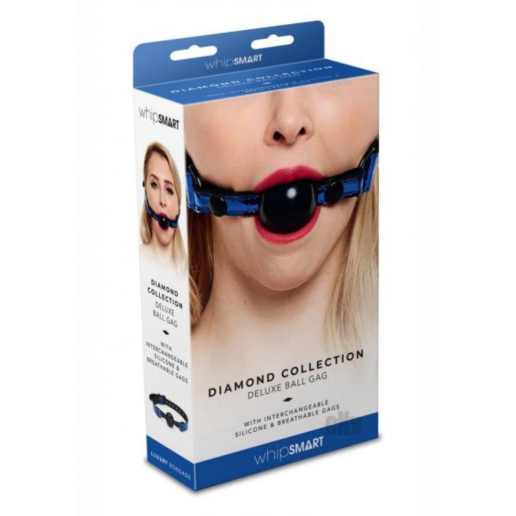 Whipsmart Deluxe Ball Gag Blue