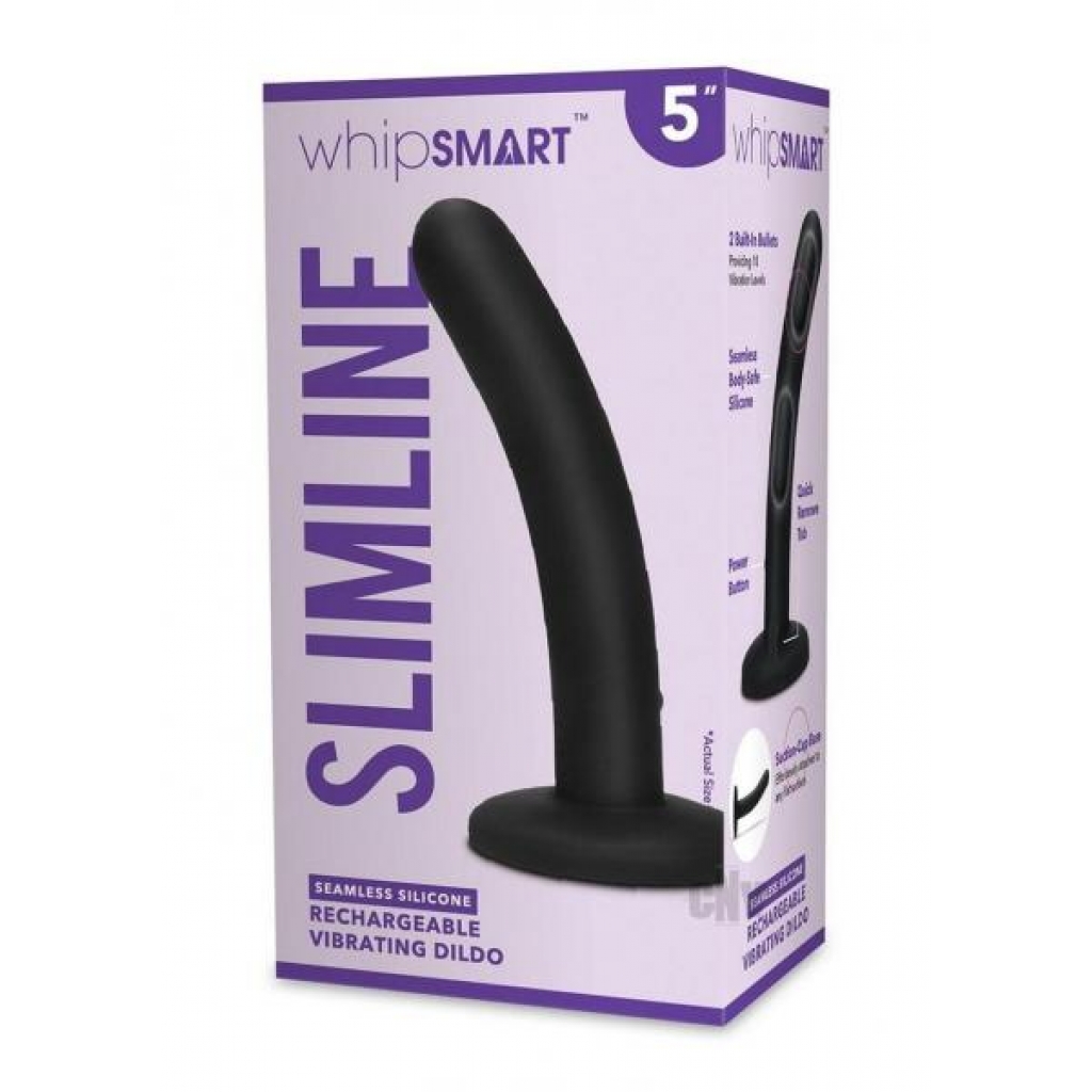 Whipsmart Recharge Slimline Dildo - 5 Inch Black