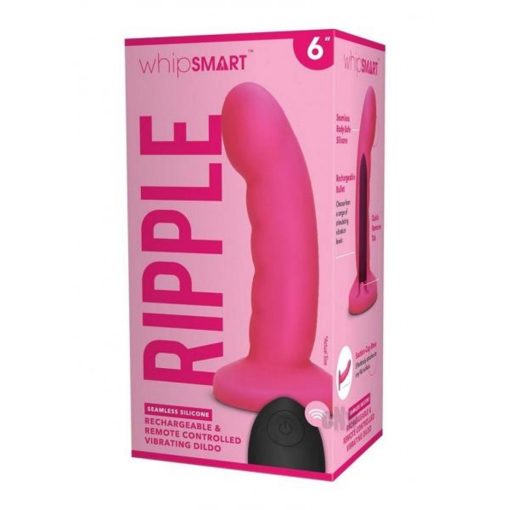 Whipsmart Curved Ripple Dildo - Pink