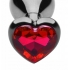 Crimson Tied Scarlet Heart Shaped Jewel Plug