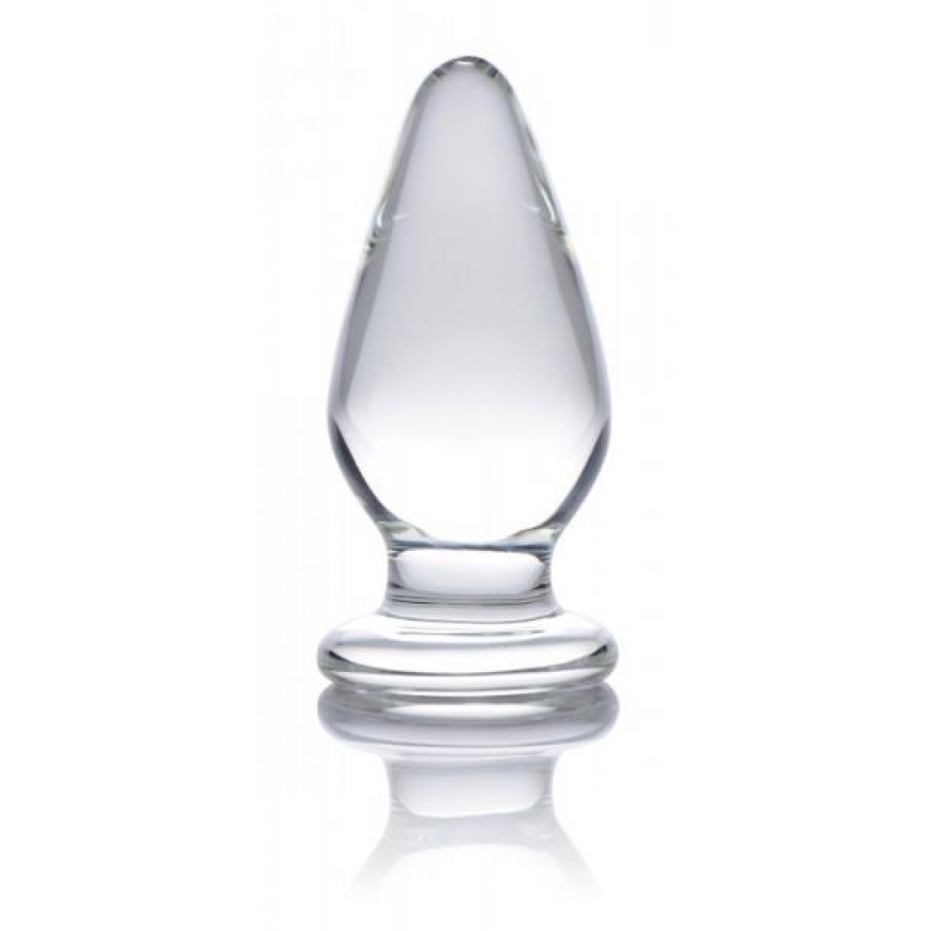 Ember Weighted Tapered Anal Plug | Clear Glass