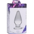 Ember Weighted Tapered Anal Plug | Clear Glass