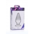 Ember Weighted Tapered Anal Plug | Clear Glass