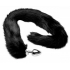 Extra Long Mink Tail Metal Anal Plug Black