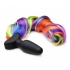 Rainbow Vibrating Pony Tail Anal Plug