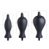 Dark Inflator Silicone Inflatable Anal Plug - Black