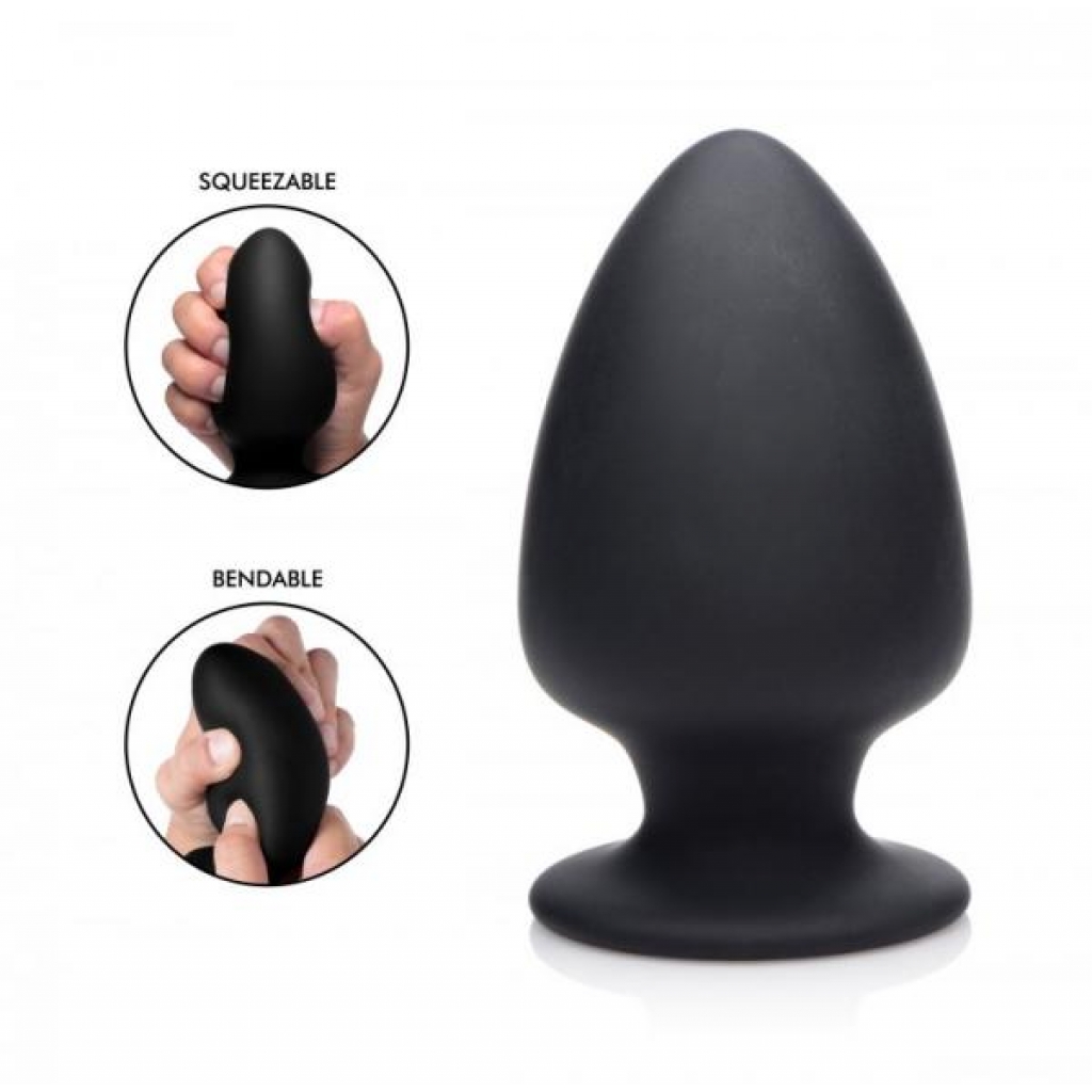 Squeeze-It Large Squeezable Anal Plug - Black