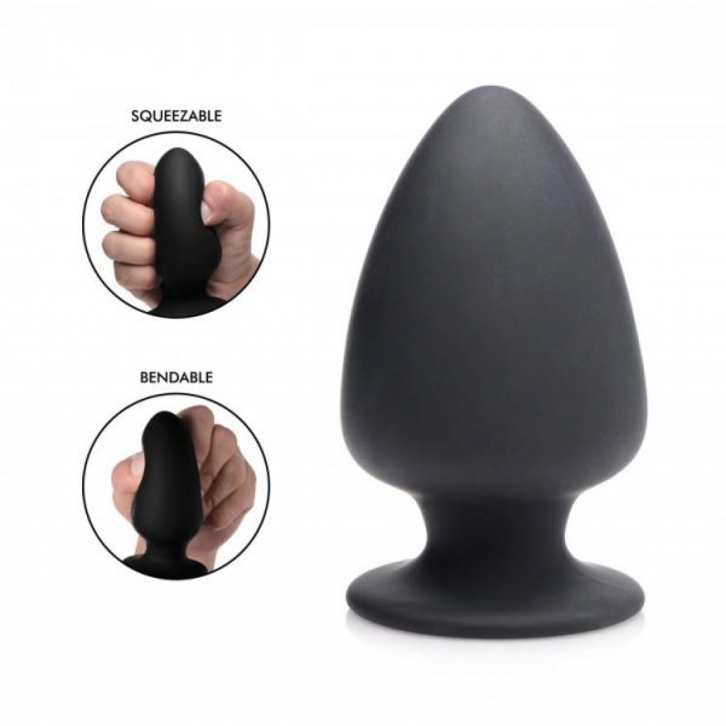 Squeeze-It Squeezable Anal Plug - Medium - Black