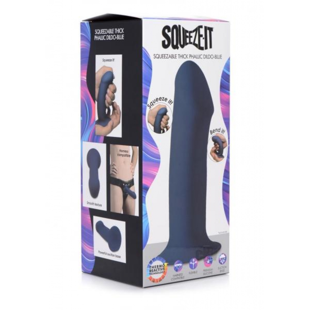 Special Squeezable Thick Dildo - Blue