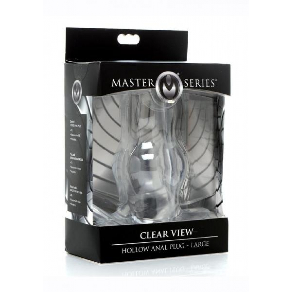 Ms Clear View Hollow Anal Plug - Large