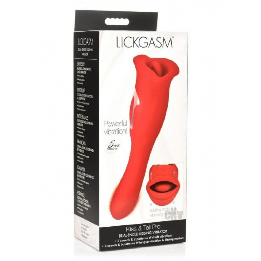 Lickgasm Dual-Ended Kissing Vibrator - Pro Red