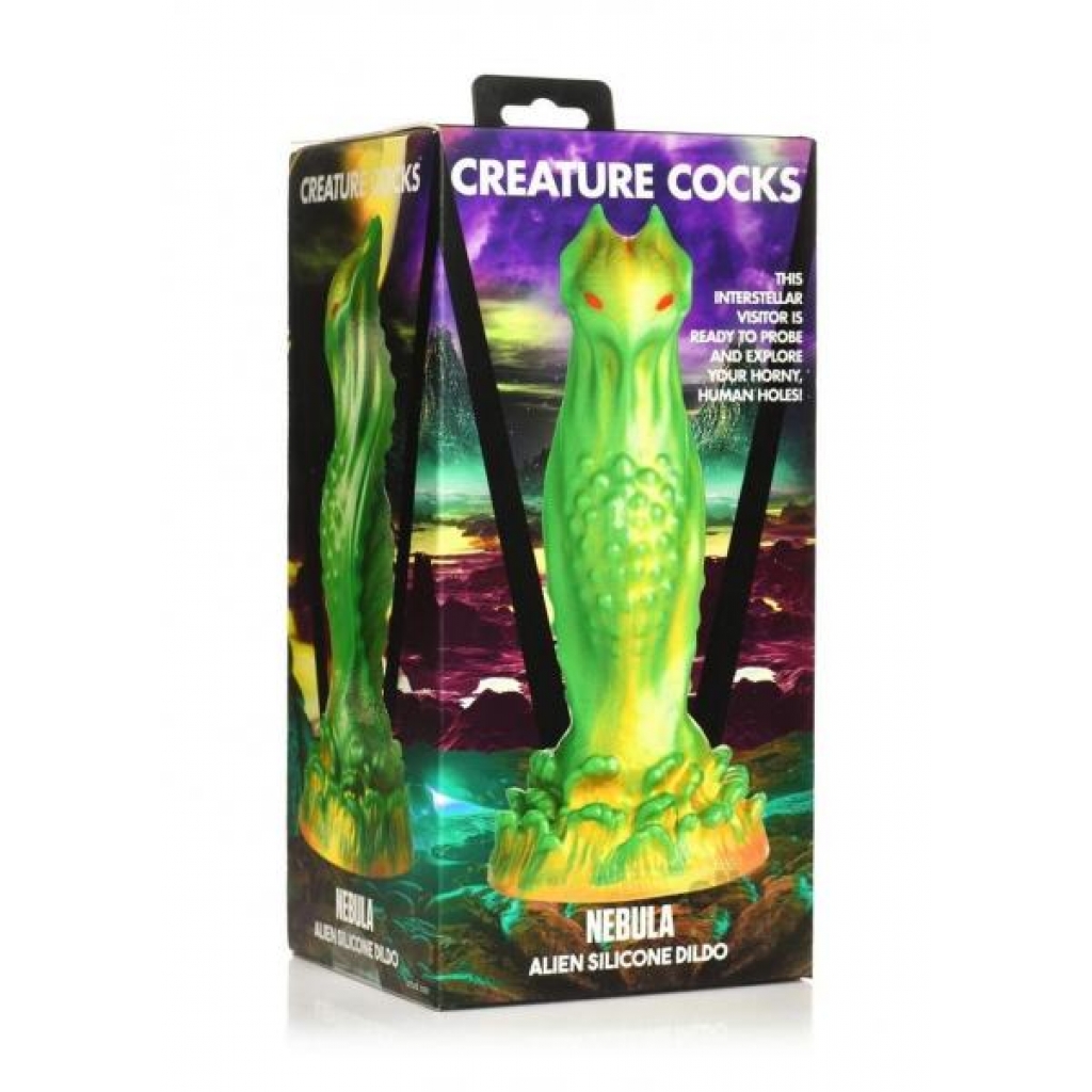 Creature Cocks Nebula Alien Dildo - Green/Gold