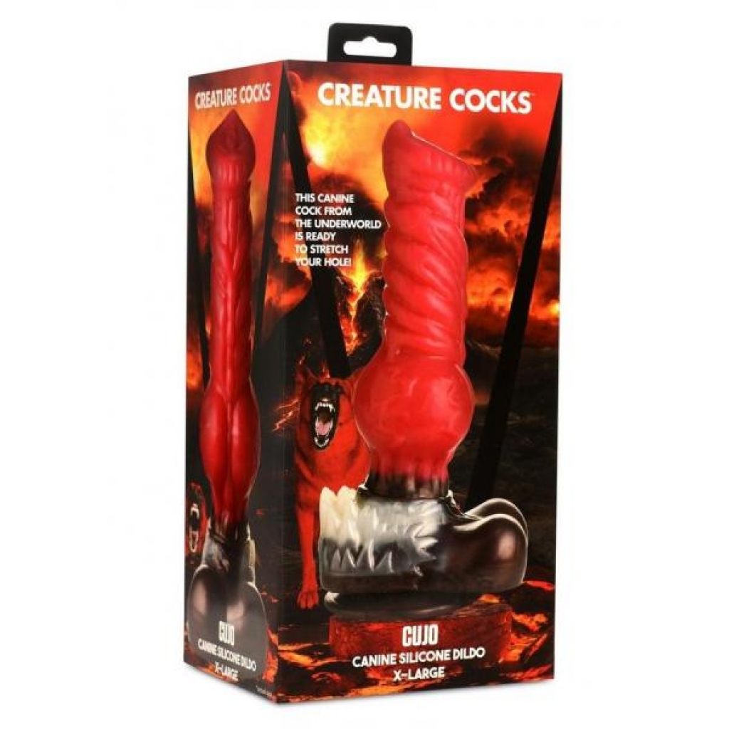 Creature Cocks Cujo Dildo XL - Red/Black