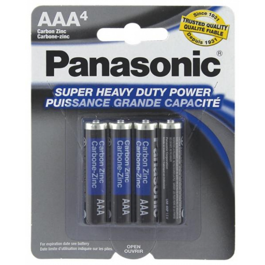 Panasonic Super Heavy Duty Battery AAA 4 Pack