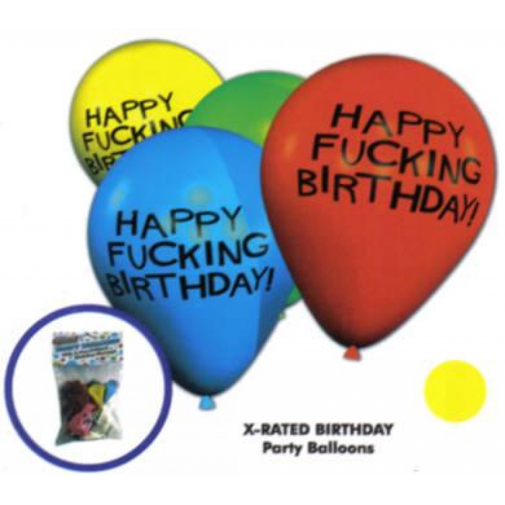 Happy Fucking Birthday Balloons - 11 inch Pack