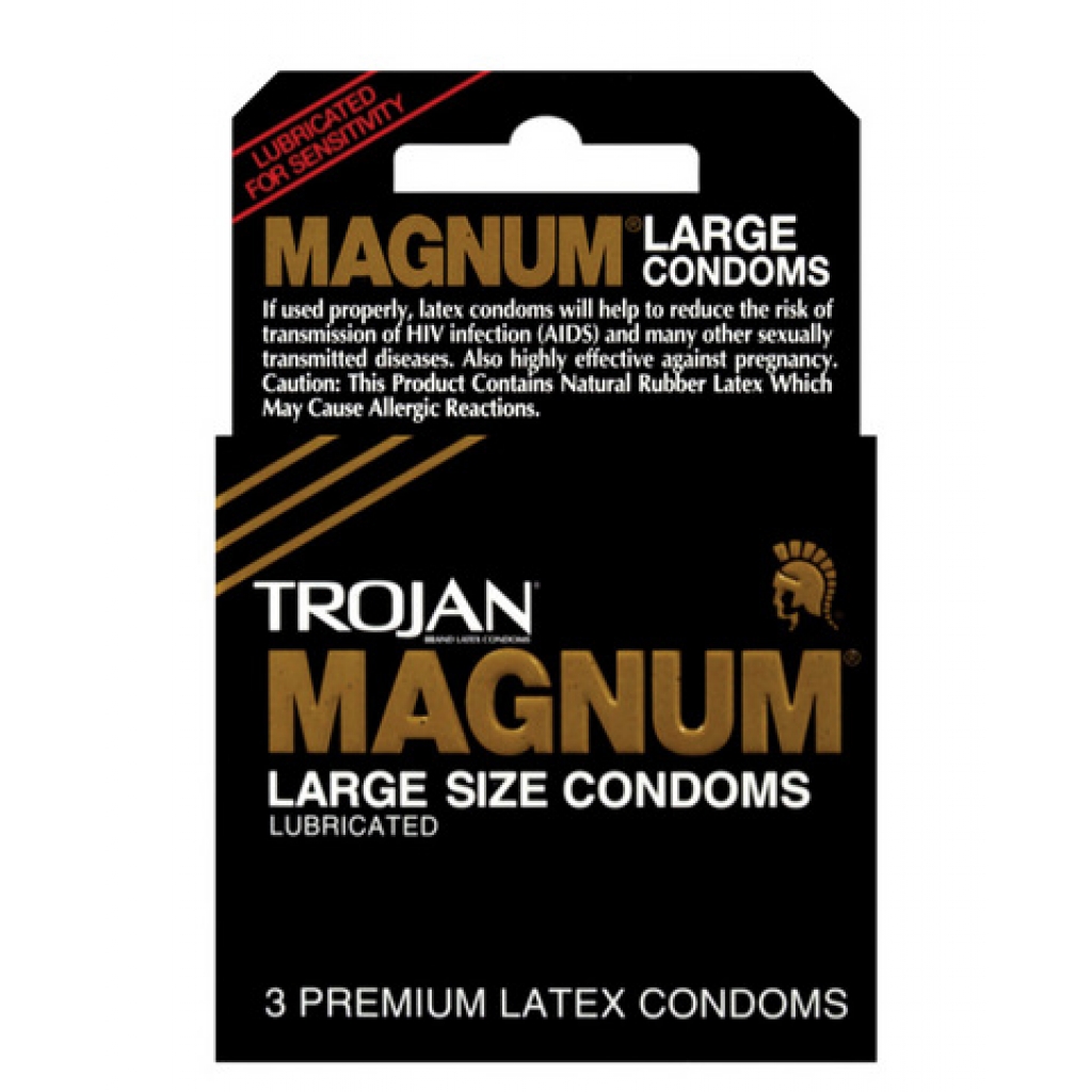 Trojan Magnum Large Size Condoms - 3 Pack