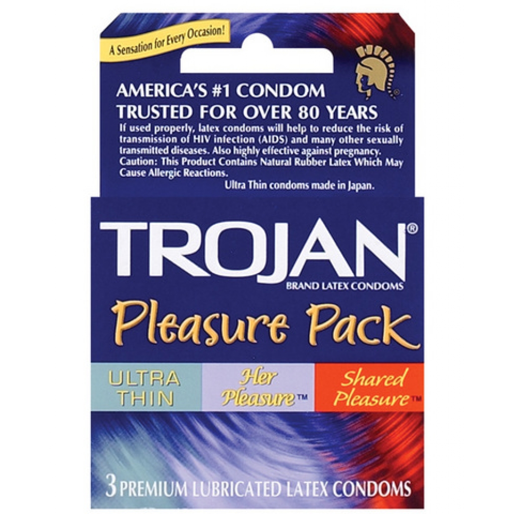 Trojan Pleasure Pack - 3-Pack Condoms