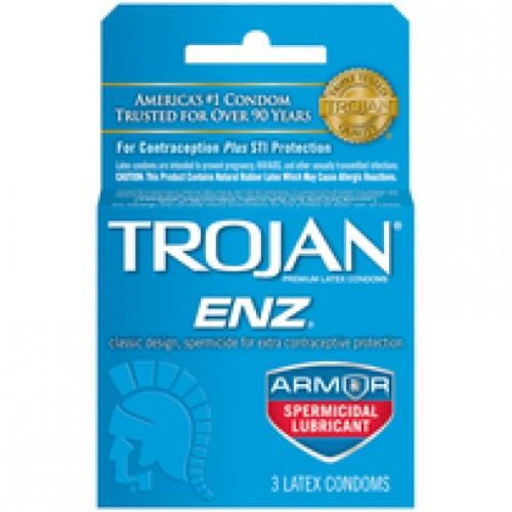 Trojan Enz Condoms with Spermicidal Lubricant - 3 Pack