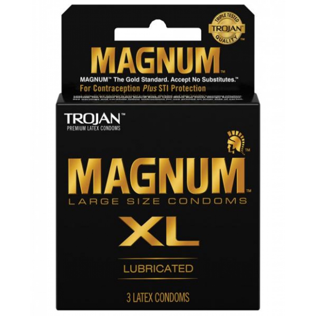 Trojan Magnum XL Extra Large Latex Condoms in 3 Pack