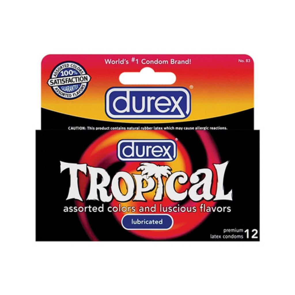 Durex Tropical Flavored Condoms - Box of 12