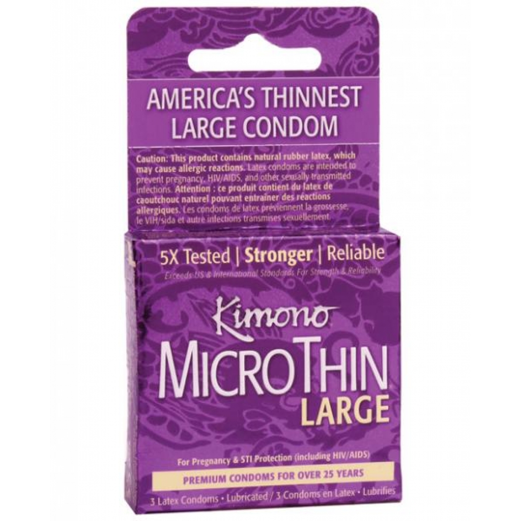 Kimono MicroThin Large Condoms - Ultimate Comfort and Sensitivity