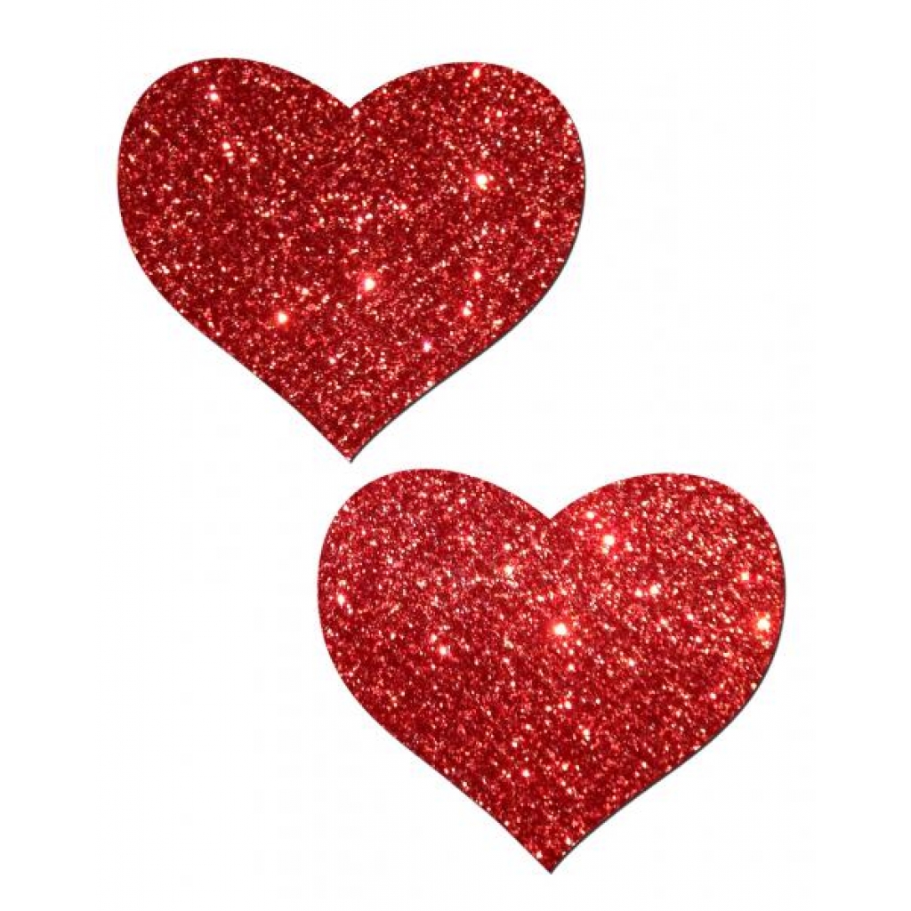 Heart Red Glitter Pasties