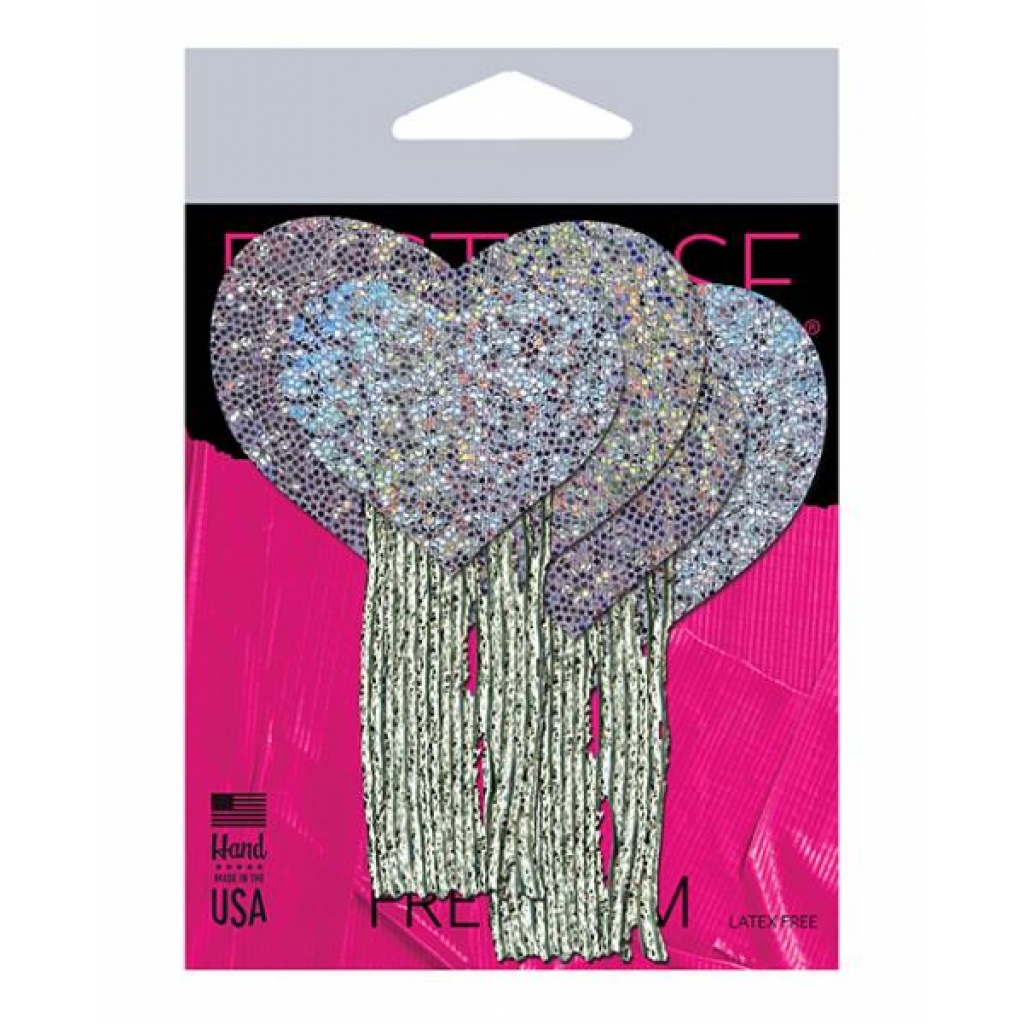 Pastease Tassel Glitter Heart - Silver