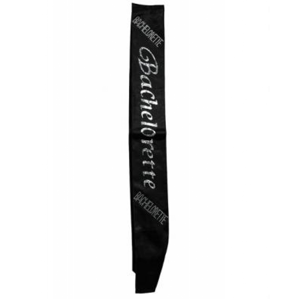 Bachelorette non flashing sash - black