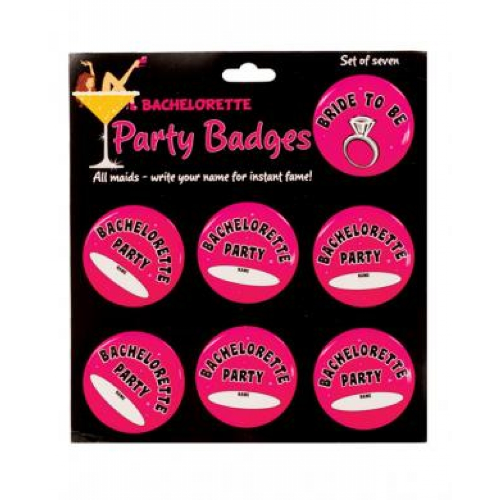 Bachelorette Party Badges - Pack of 7