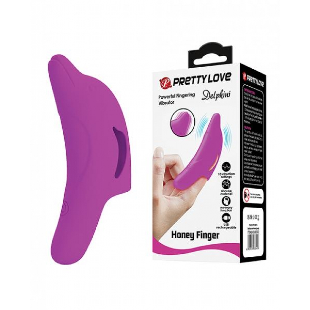 Pretty Love Delphini Dolphin Finger Vibe in Fuchsia