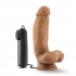 MMA Fighter Vibrating 7 Inches Realistic Penis - Mocha