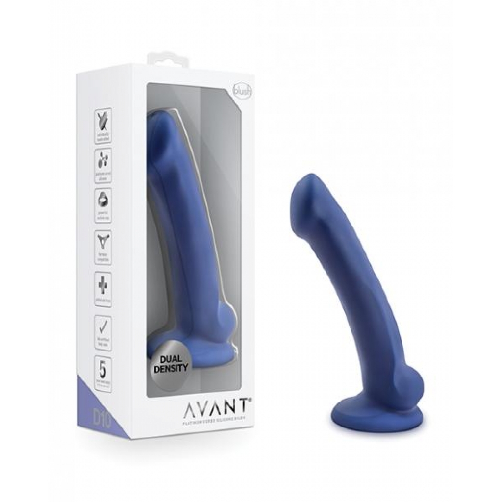 Avant D10 Silicone Dildo - Ergo Mini Indigo