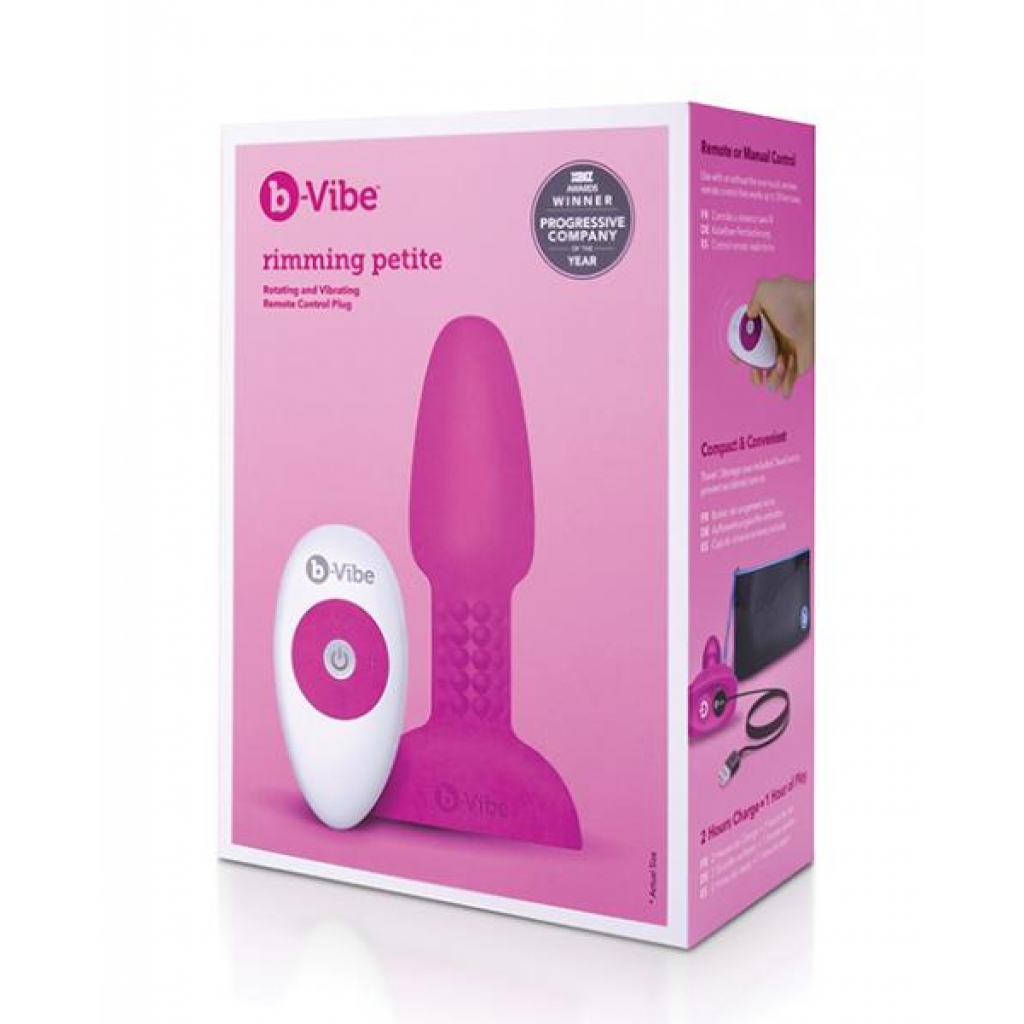 B-vibe Petite Rimming Plug - Fuchsia - Compact Pleasure