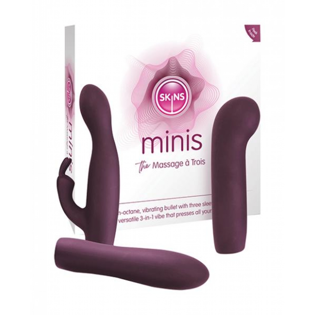 Skins Minis Massage À Trois - Magenta Variety