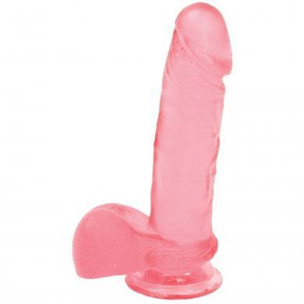 Ballsy Penis With Suction Cup - 6in - Pink