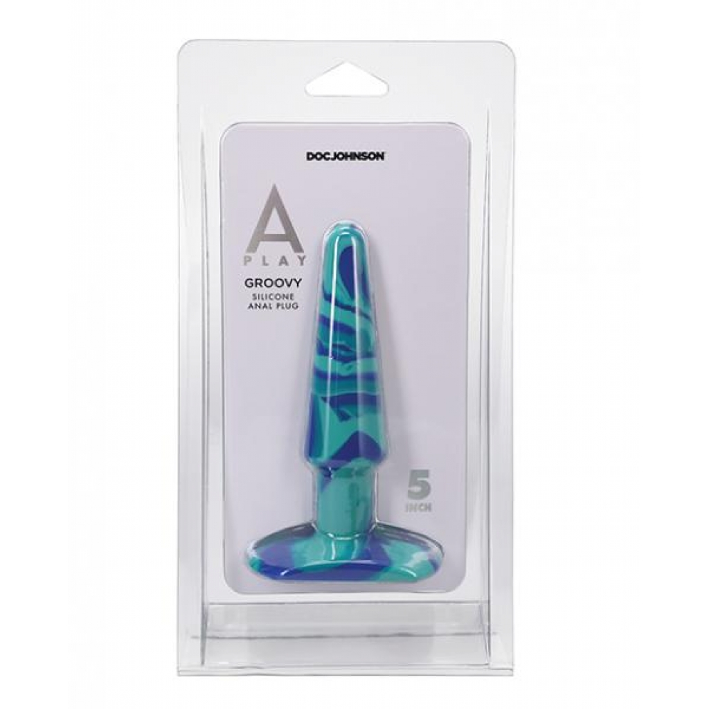 A-Play Groovy Silicone Anal Plug - Ocean