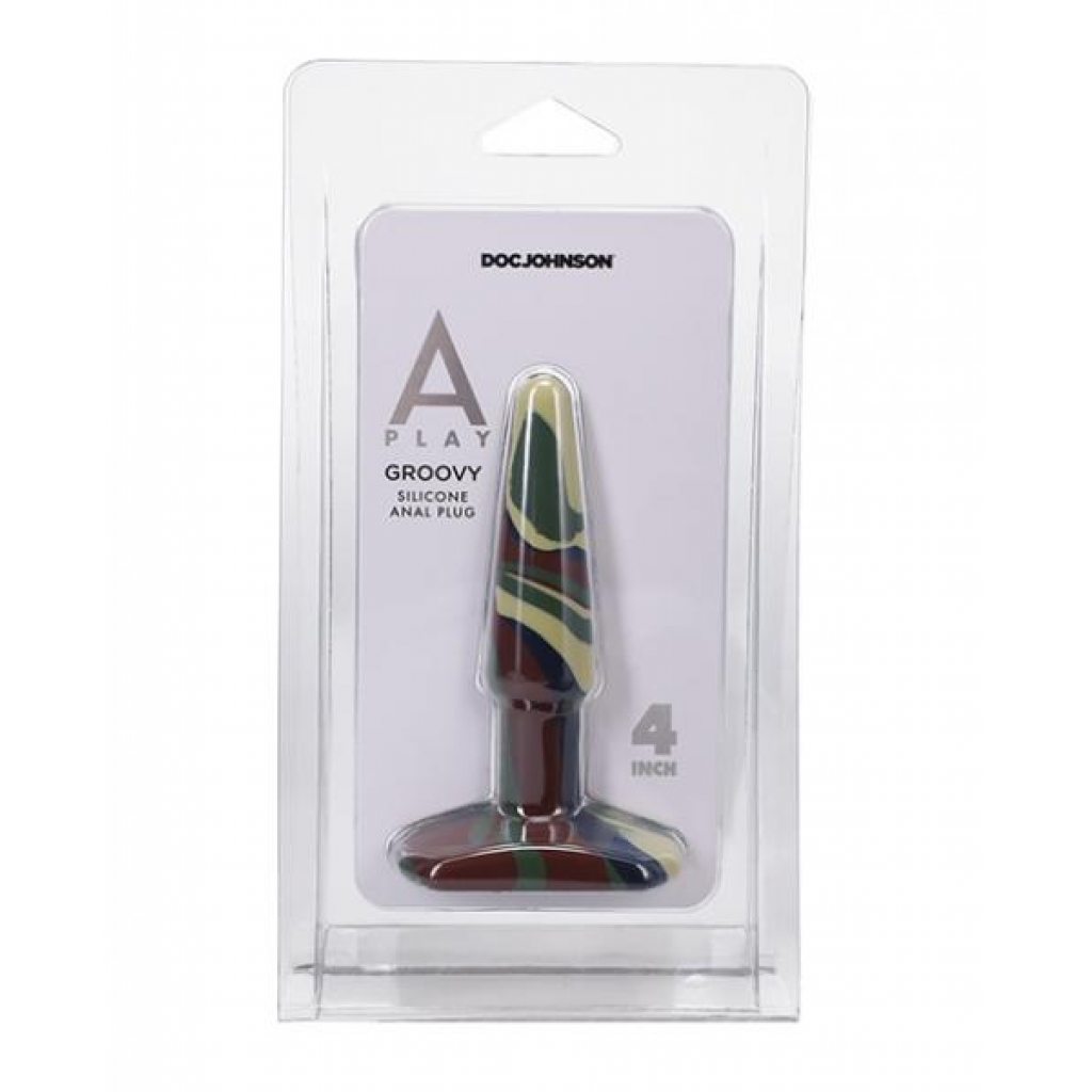 A-Play Groovy Silicone Anal Plug - Camouflage