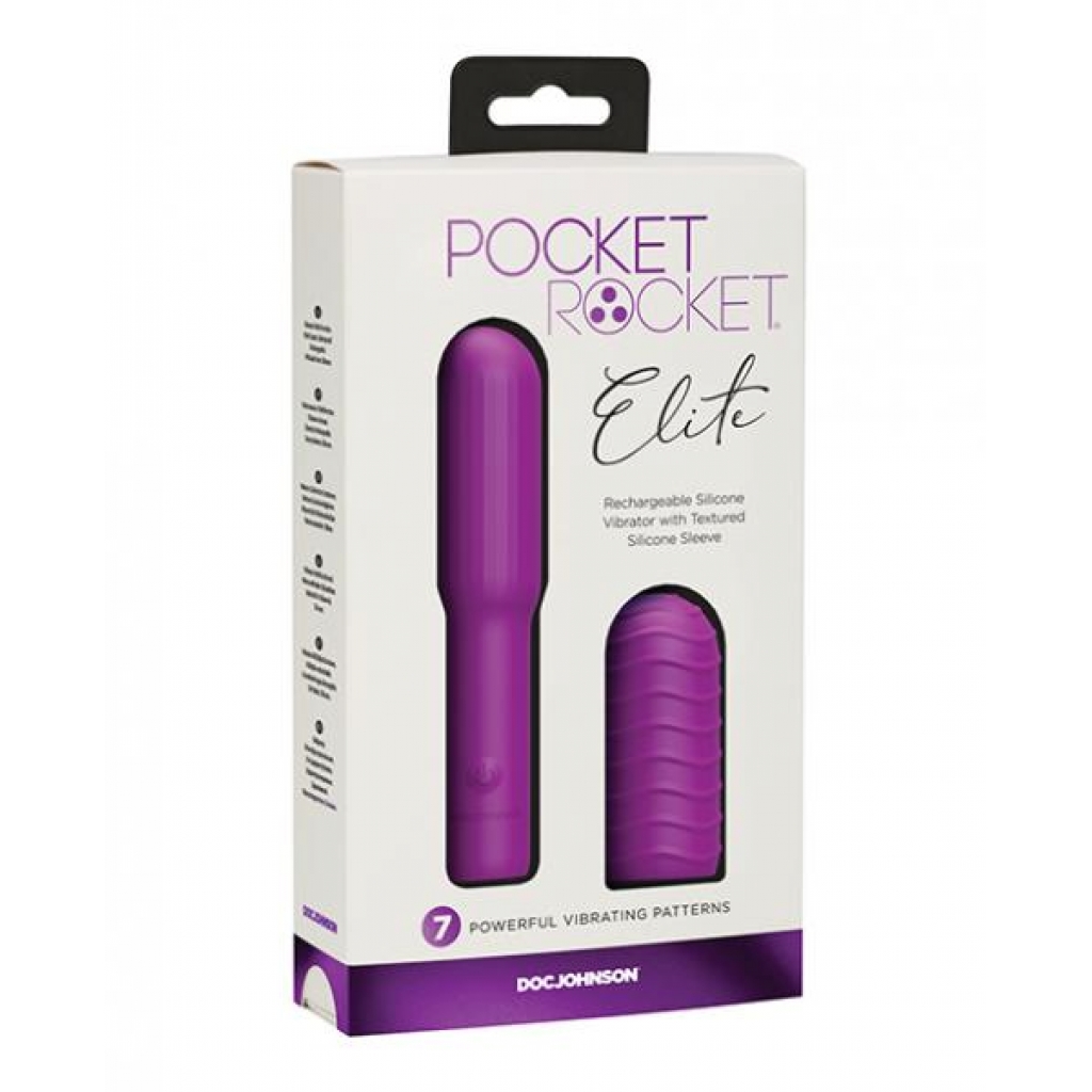 Pocket Rocket Elite Rechargeable with Removable Sleeve - Purple