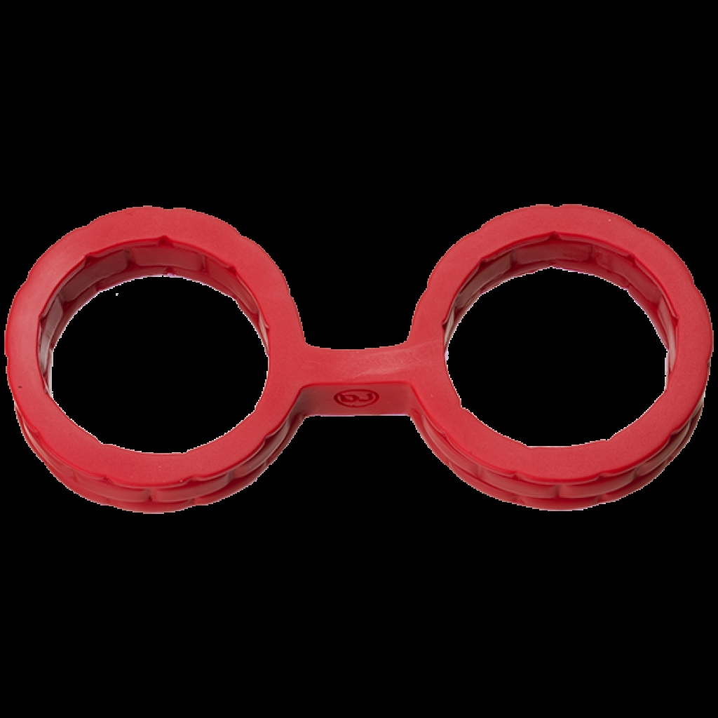 Japanese Bondage Silicone Cuffs - Large Red