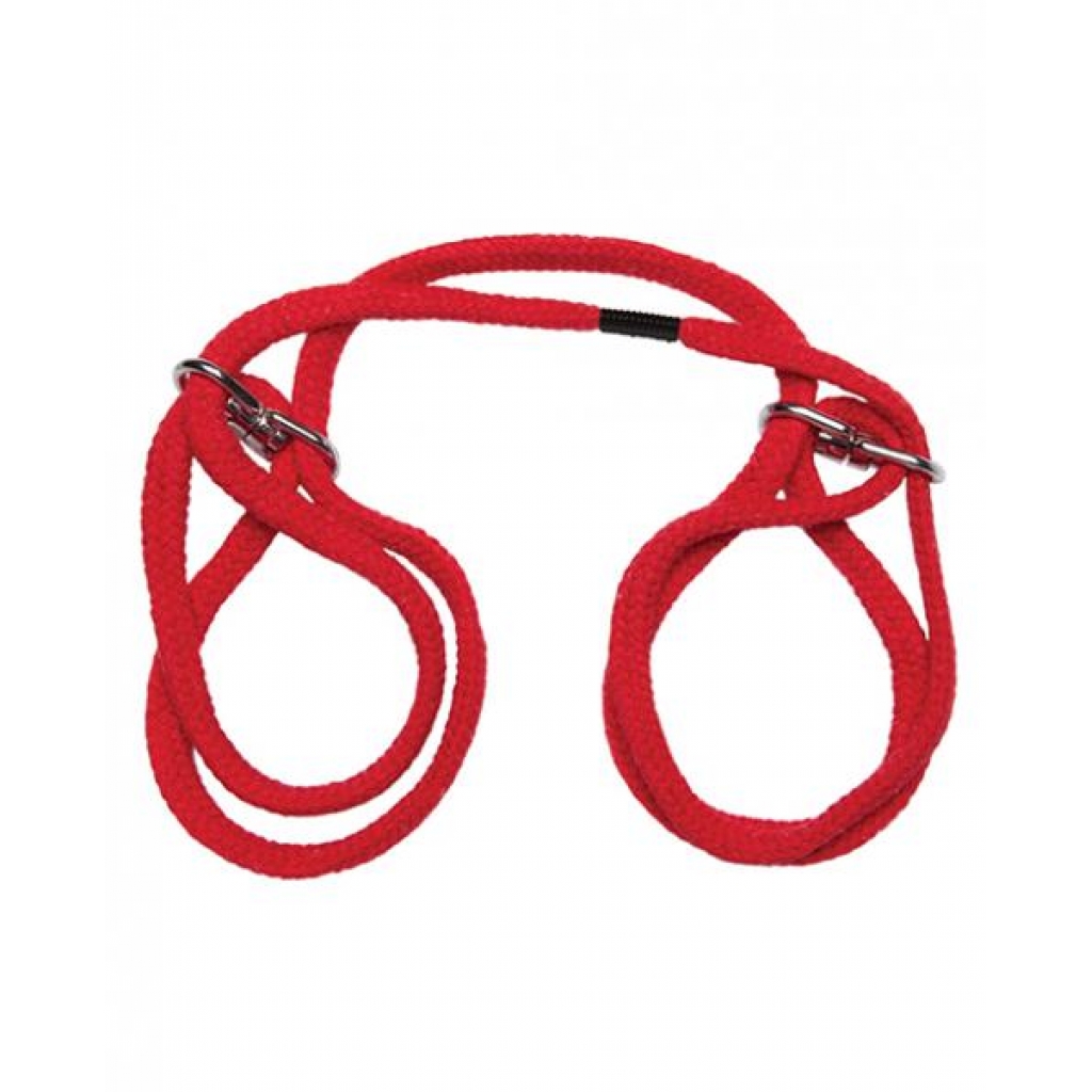 Japanese Style Bondage Wrist Or Ankle Cotton Rope Red