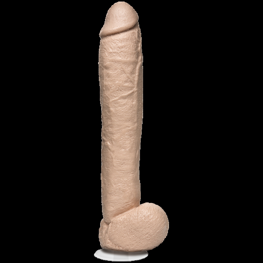 Naturals 12-inch Dong with Balls - Realistic Beige