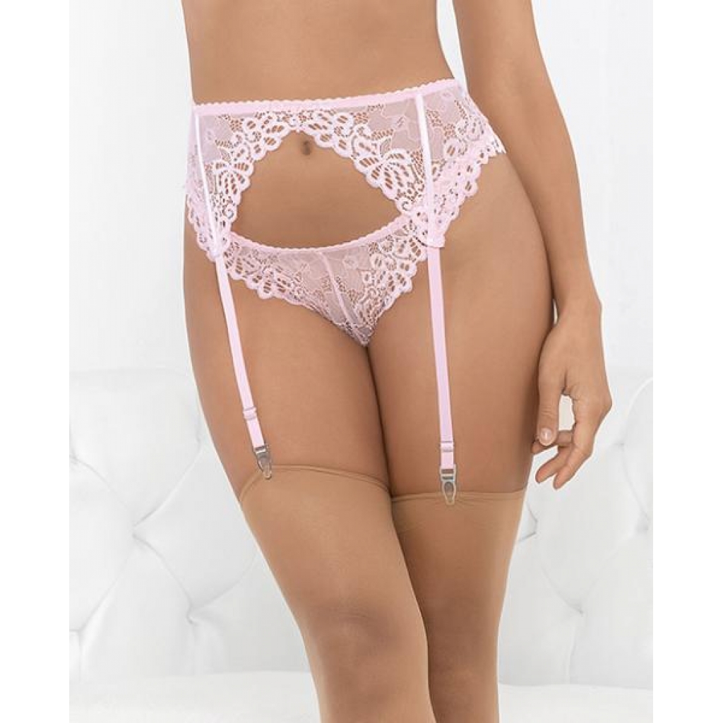 Lace Romance Garterbelt in Pink