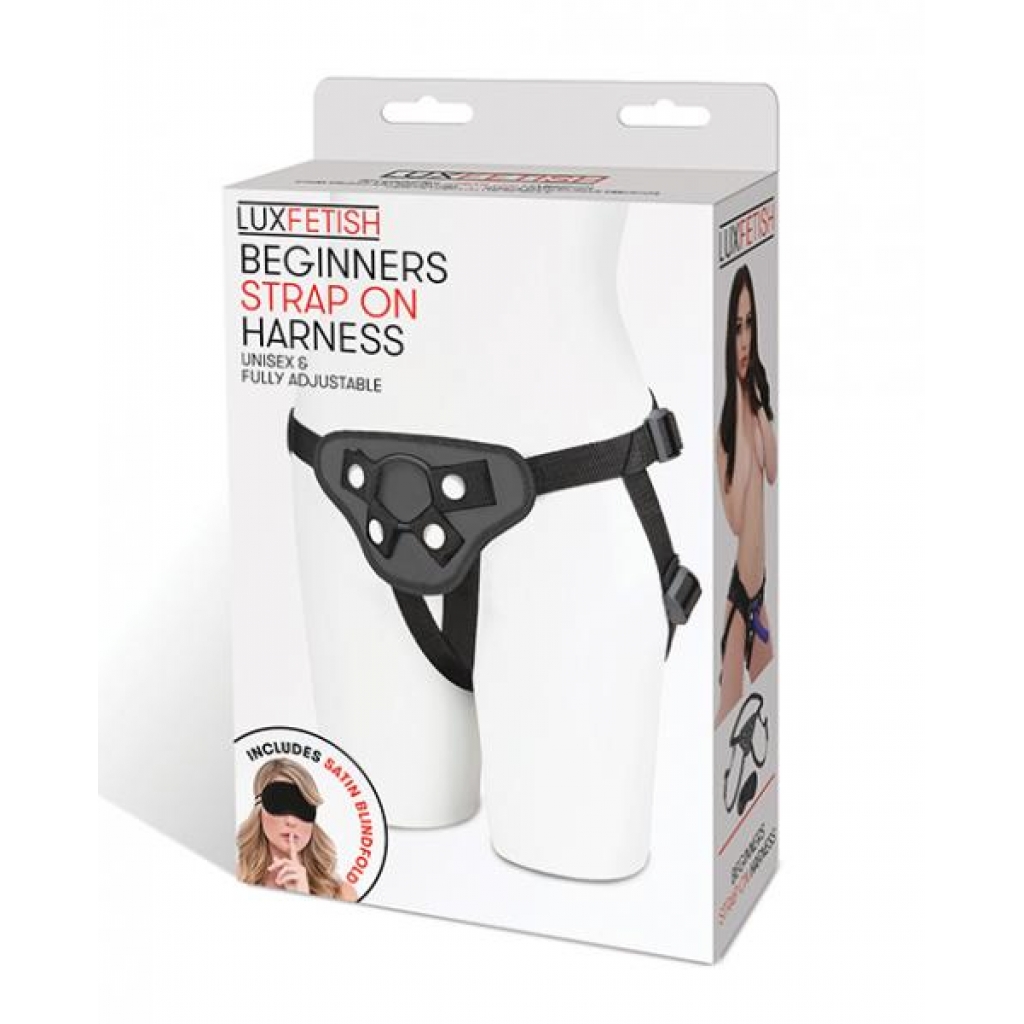 Lux Fetish Beginners Strap On Harness - Black