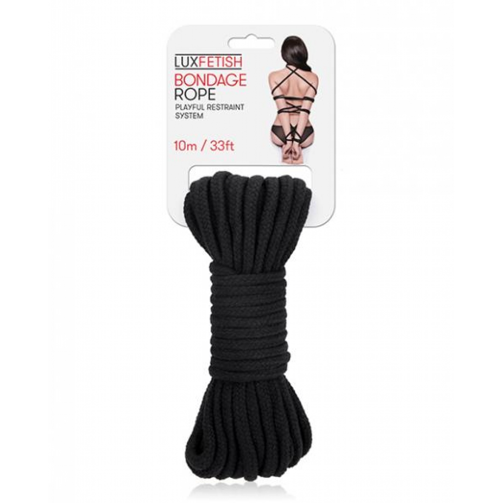 Lux Fetish Bondage Rope - 10m/33 Ft Black