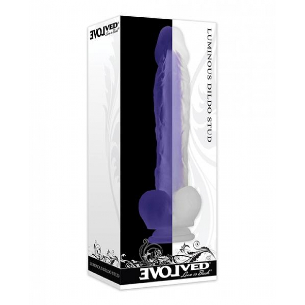 Evolved Luminous Dildo Stud Non Vibrating - Purple