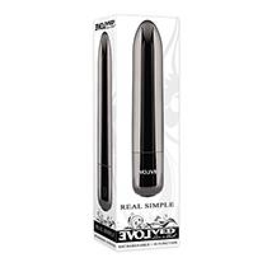 Evolved Real Simple Rechargeable Bullet - Black Chrome