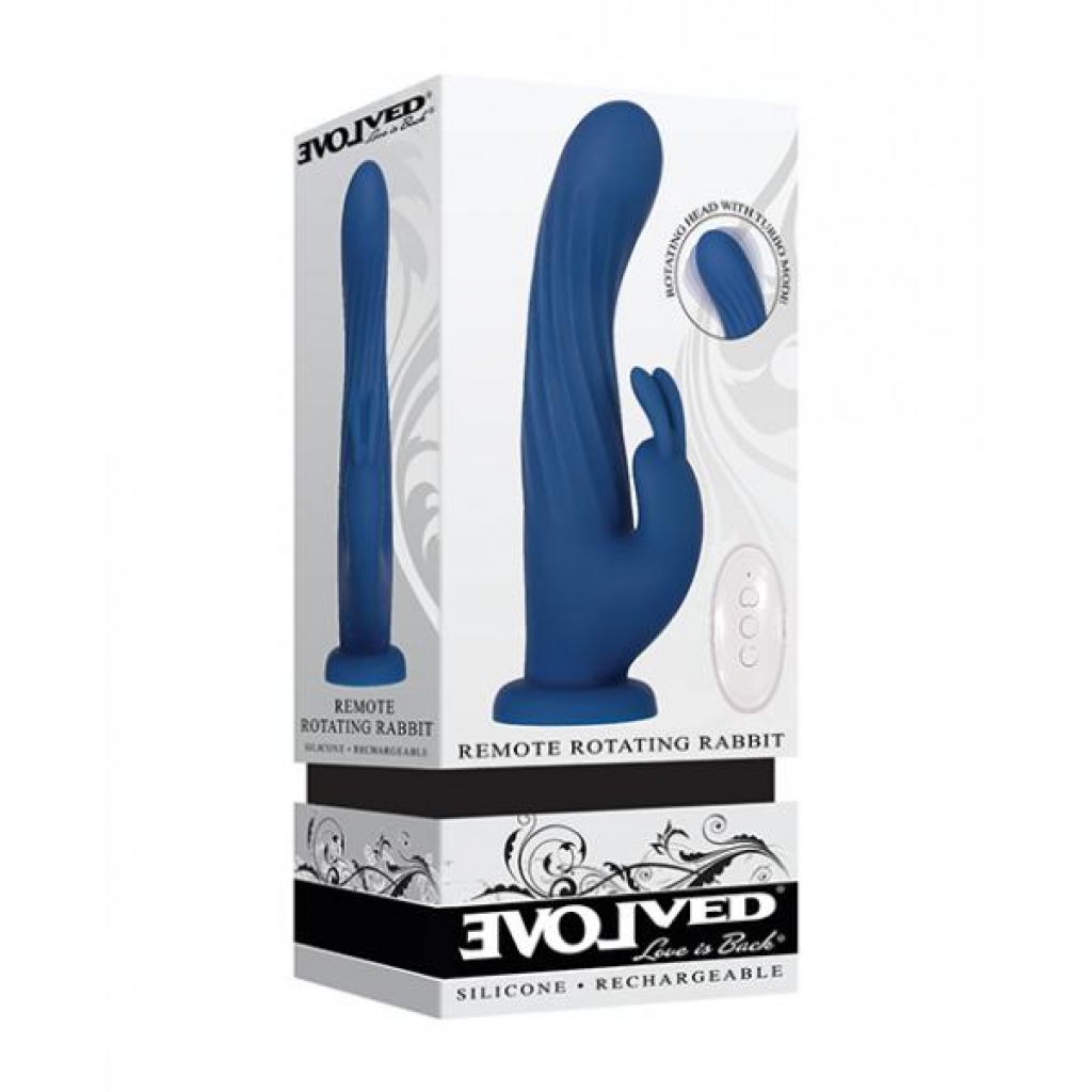 Evolved Remote Rotating Rabbit - Blue Vibrator