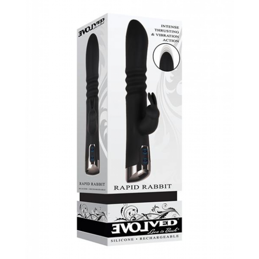 Evolved Rapid Rabbit Thrusting Dual Vibe - Black