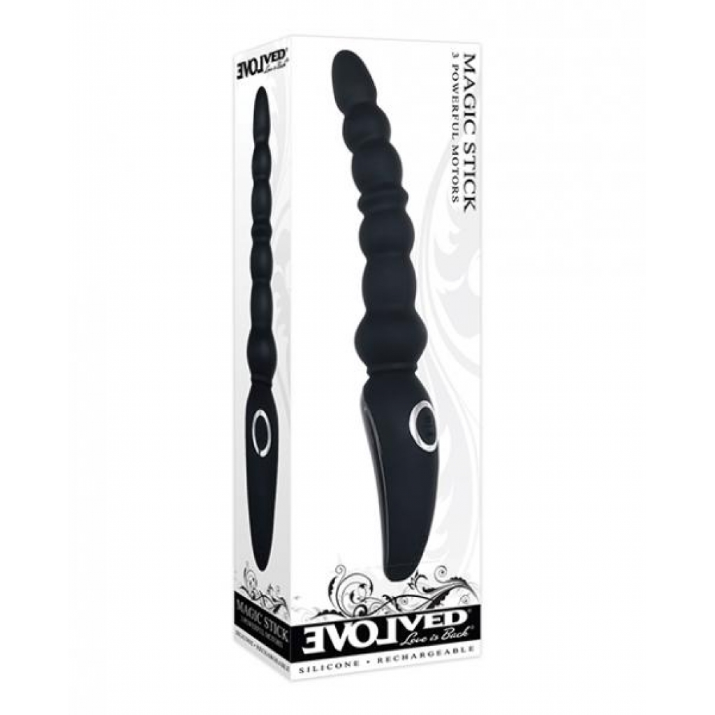 Evolved Magic Stick Beaded Vibrator - Black