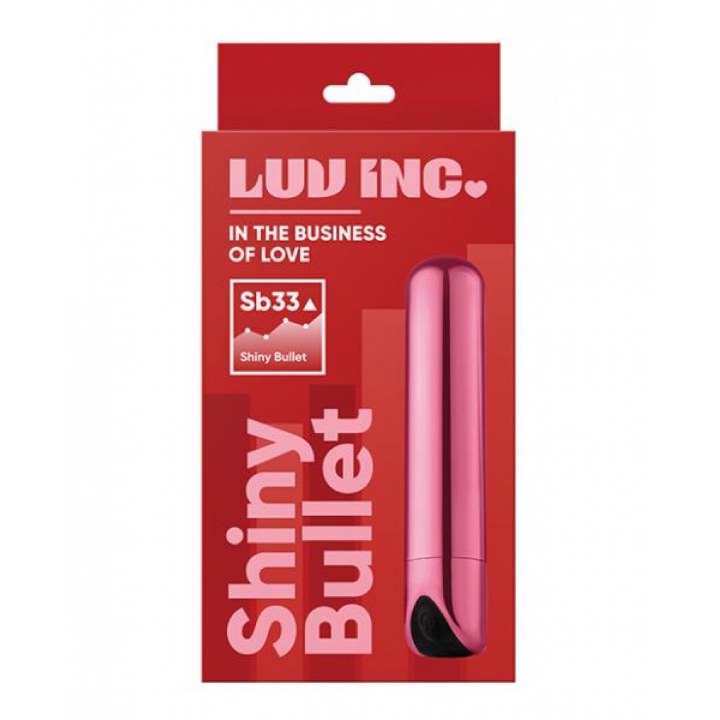 Luv Inc. Rechargeable Shiny Pink Bullet Vibrator